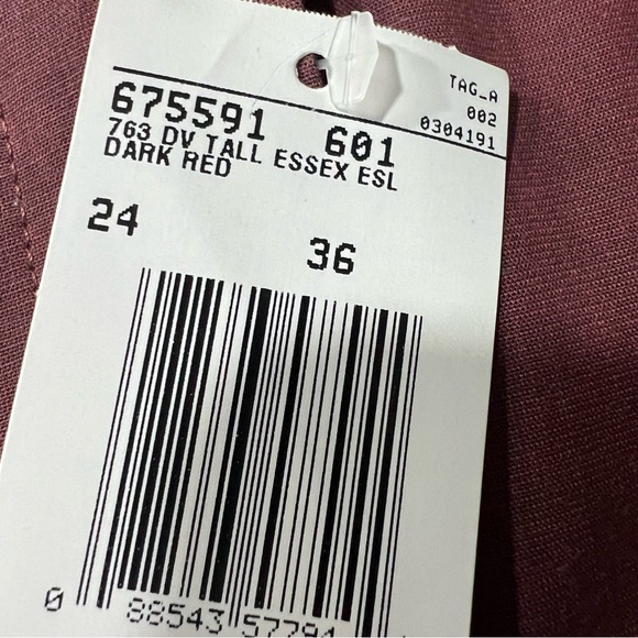 Vintage NWT Arrow Dover Button down shirts size 24 Tall set of 2 Dark red black - Picture 7 of 12